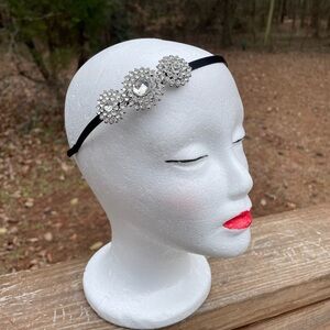 Elegant Black and Rhinestone Headband